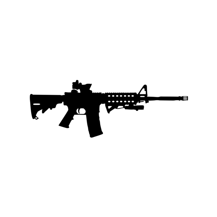 AR-15 Gun Ammo Assault Rifle M16 graphics design SVG DXF PNG Vector Art  Clipart