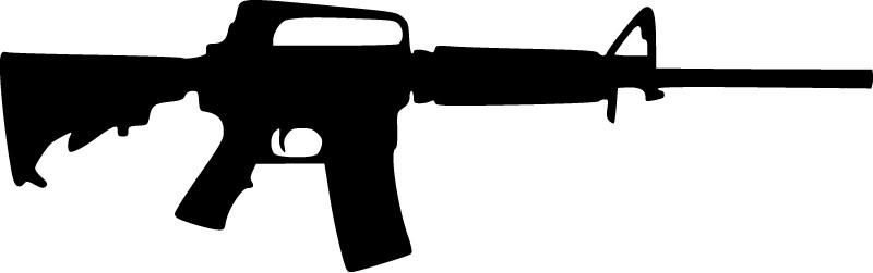 AR15 assault rifle - Die Cut Vinyl Sticker Decal