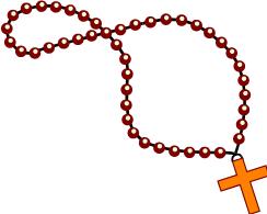 At 7 Pm At St Paul Newhall To - Rosary Clip Art