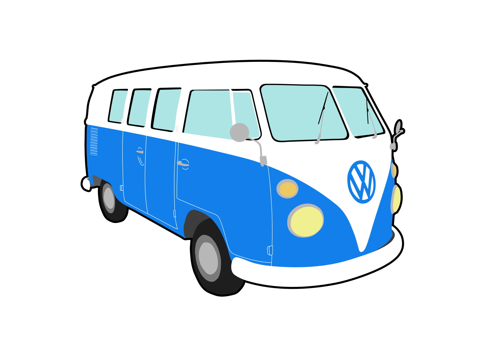 Vw bus, Buses and Cartoon on 