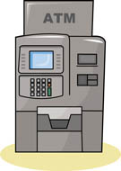 Bank ATM Machine with Money S - Atm Clipart