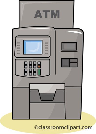 Money Atm Bank Machine 1110 Classroom Clipart