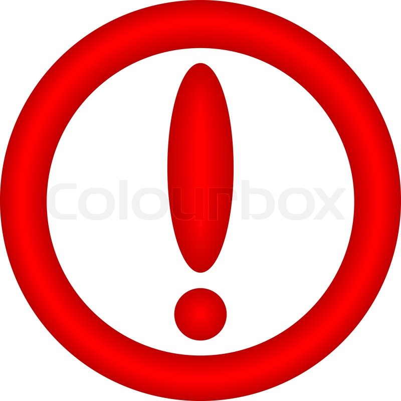 Attention sign on white background vector vector colour clip art