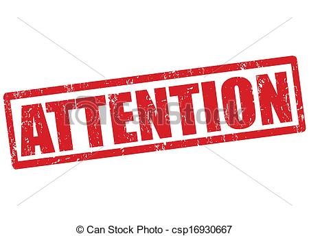 ... Attention stamp - Attention grunge rubber stamp on white,.