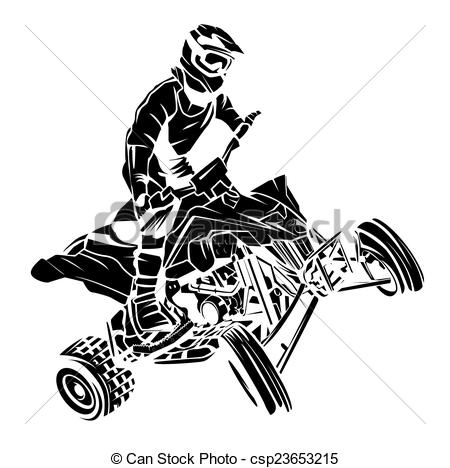 ATV moto rider Clipartby ...