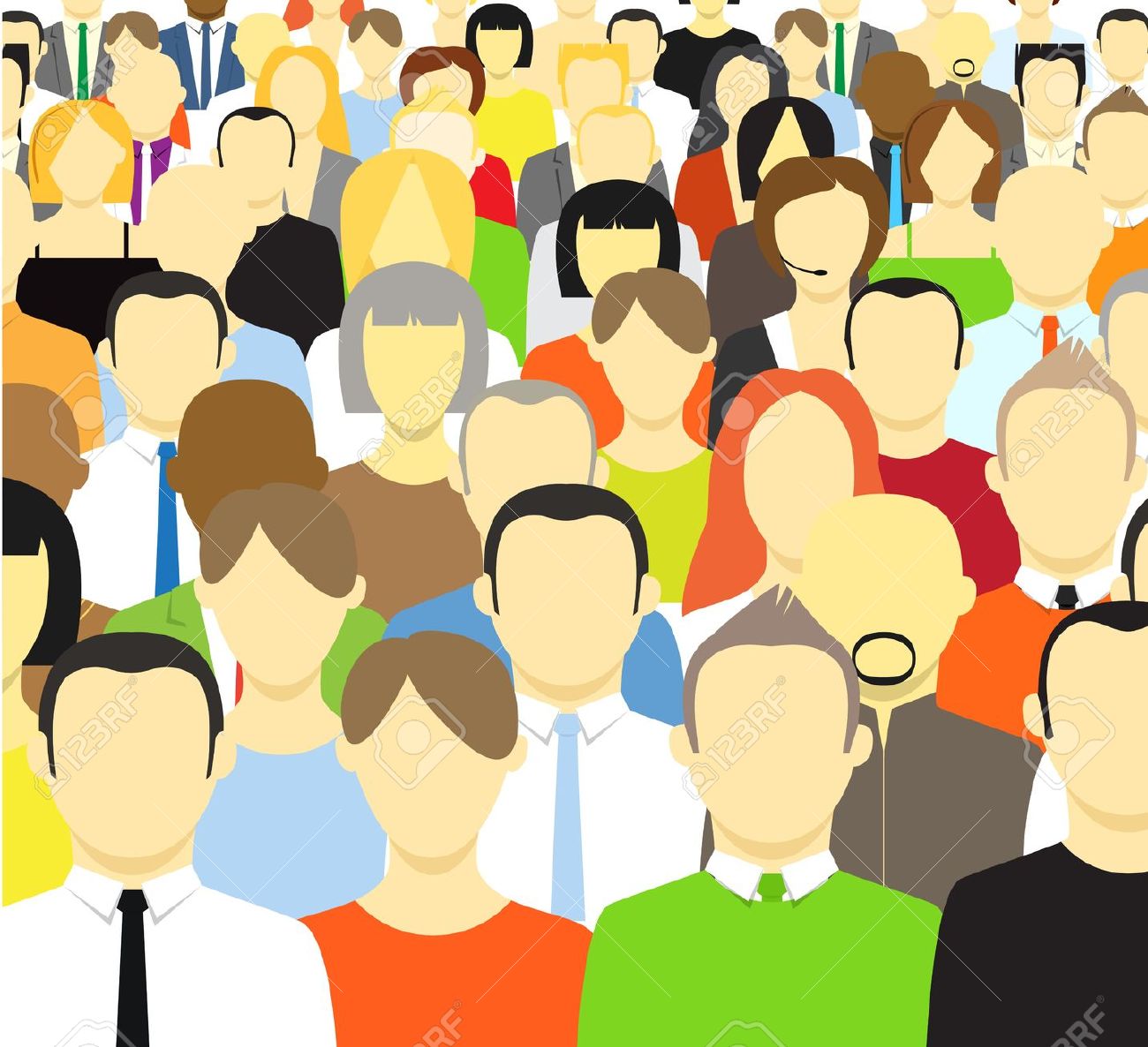 crowd of people clipart