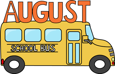 August School Bus - August Clip Art