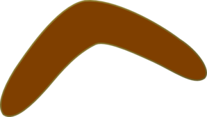 Aussie Brown Boomerang. » - Boomerang Clip Art