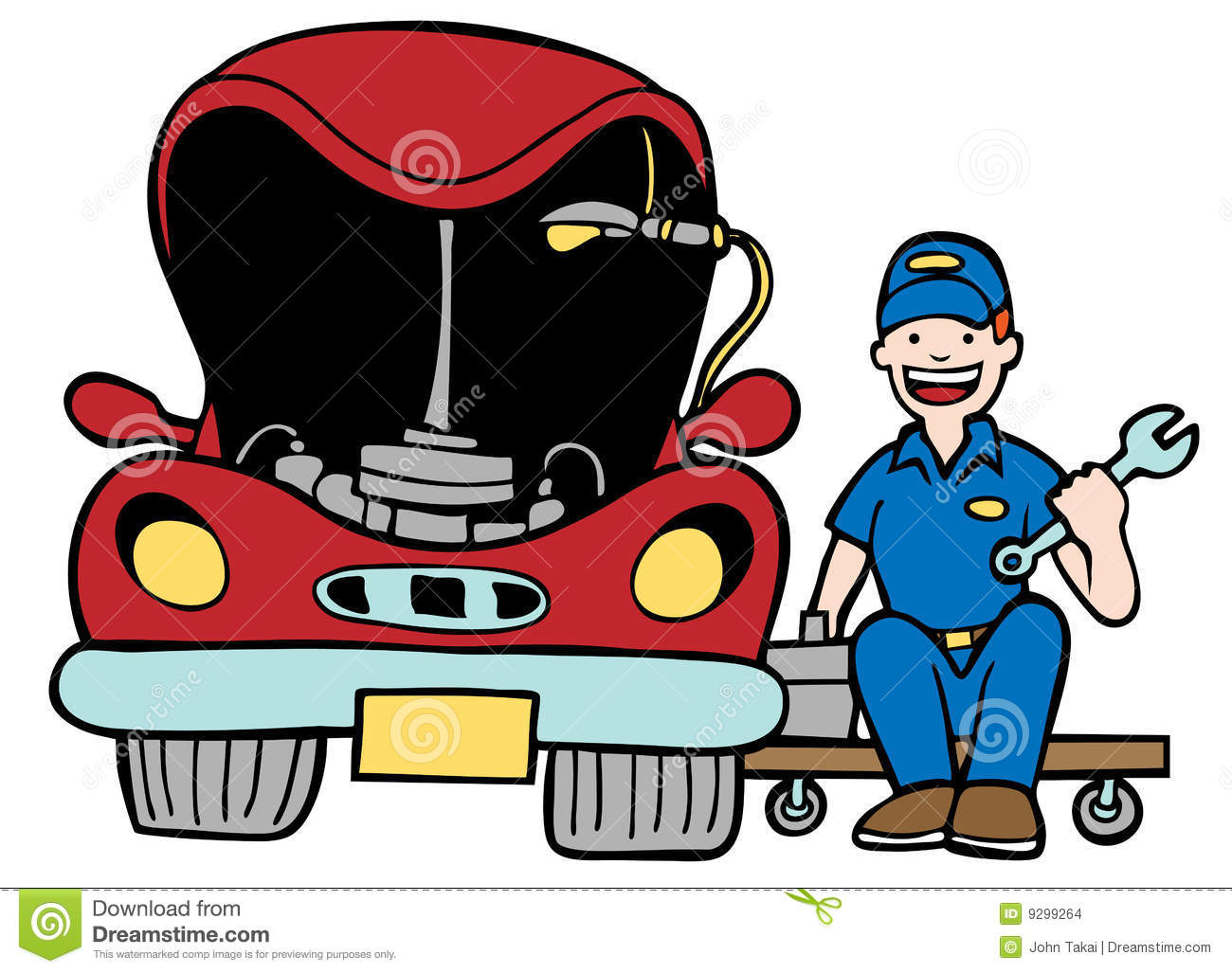 auto repair - the red car in 