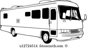 automobile, bus, camper, moto - Rv Clip Art