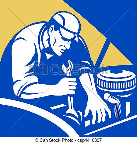 ... Automobile car repair mechanic - illustration of a.