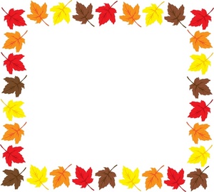 Fall leaves border graphic