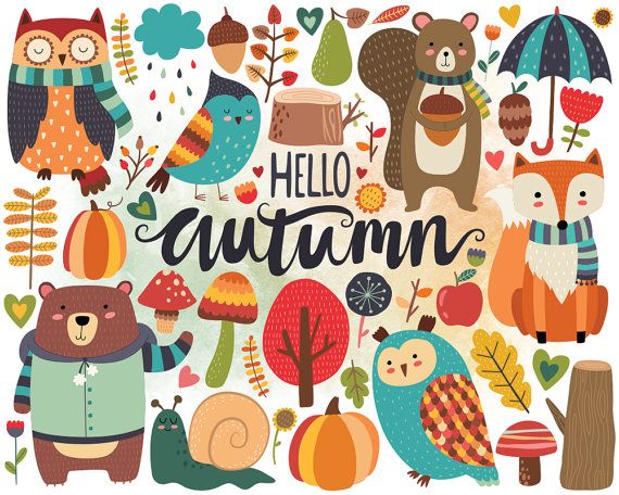 Autumn Woodland Clipart - Fal - Autumn Clipart