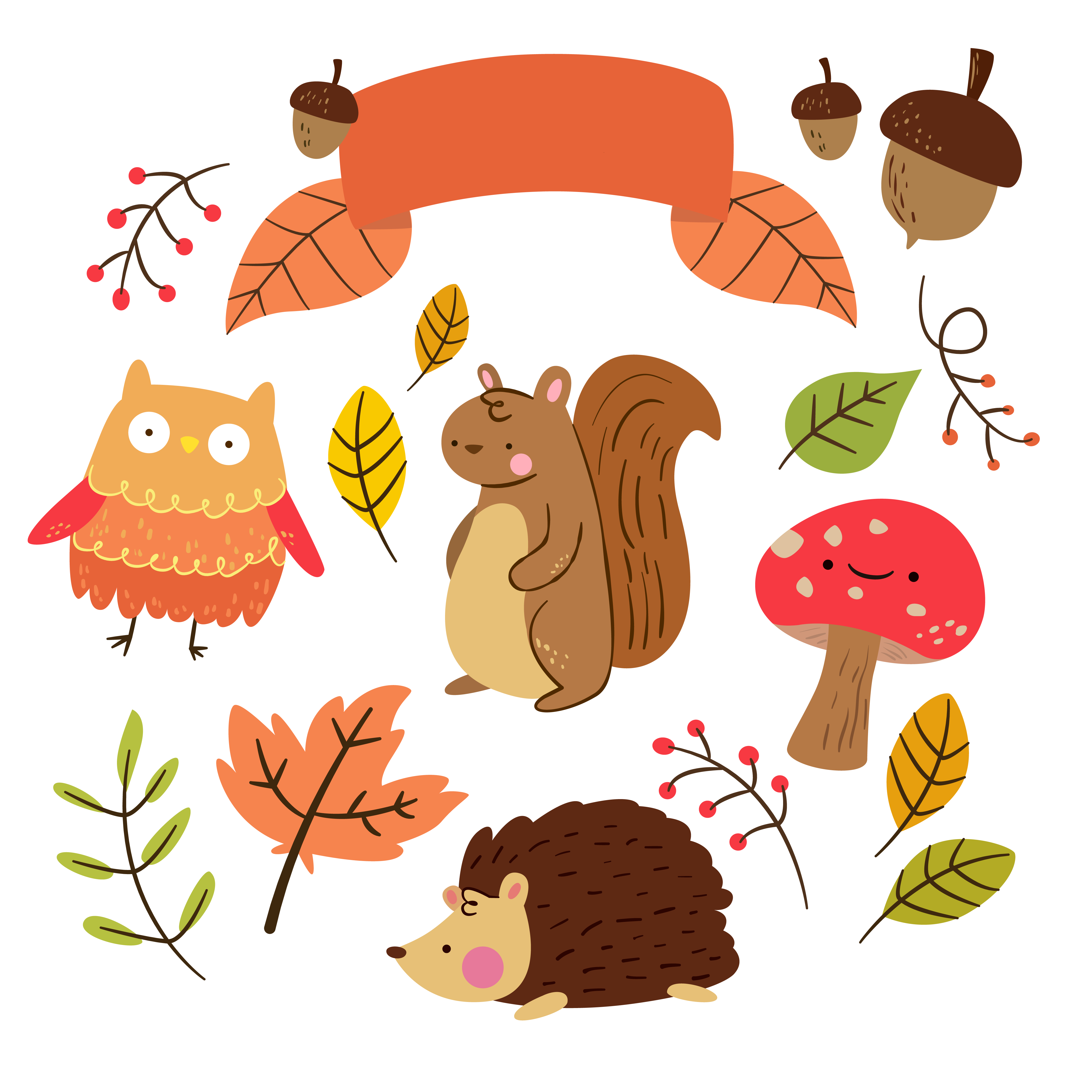 Free Critter Autumn Planner S - Autumn Clipart