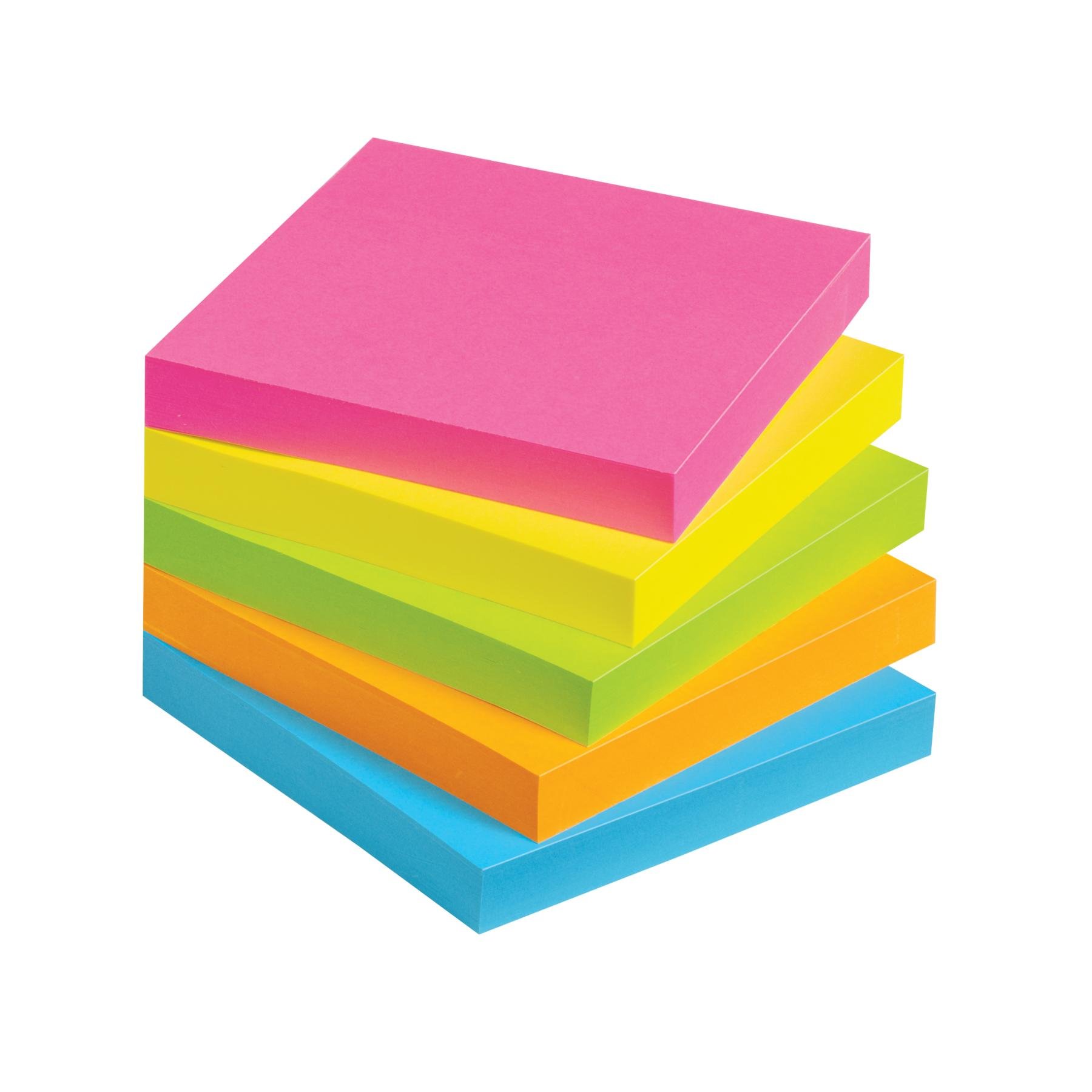 Avery lay flat sticky notes inches bright colors clip art image