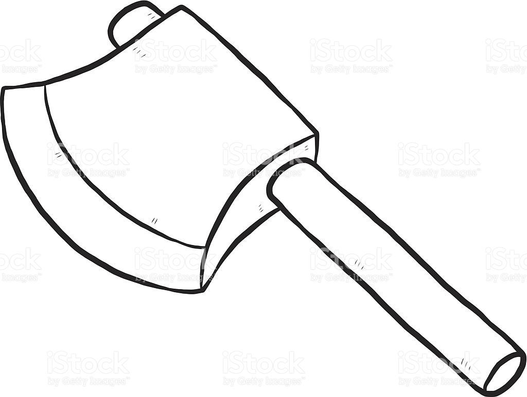 axe clipart black and white 2