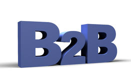 B2B 3d render. Business 2 bus - B2B Clipart