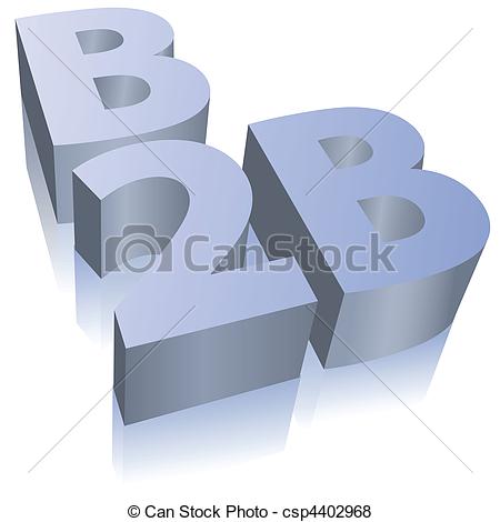 B2B e-commerce business symbo - B2B Clipart