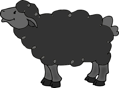 Cartoon Black Sheep