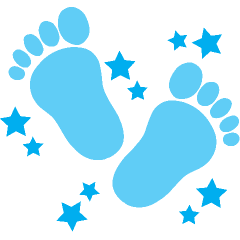 baby blue border clipart - Baby Feet Clip Art