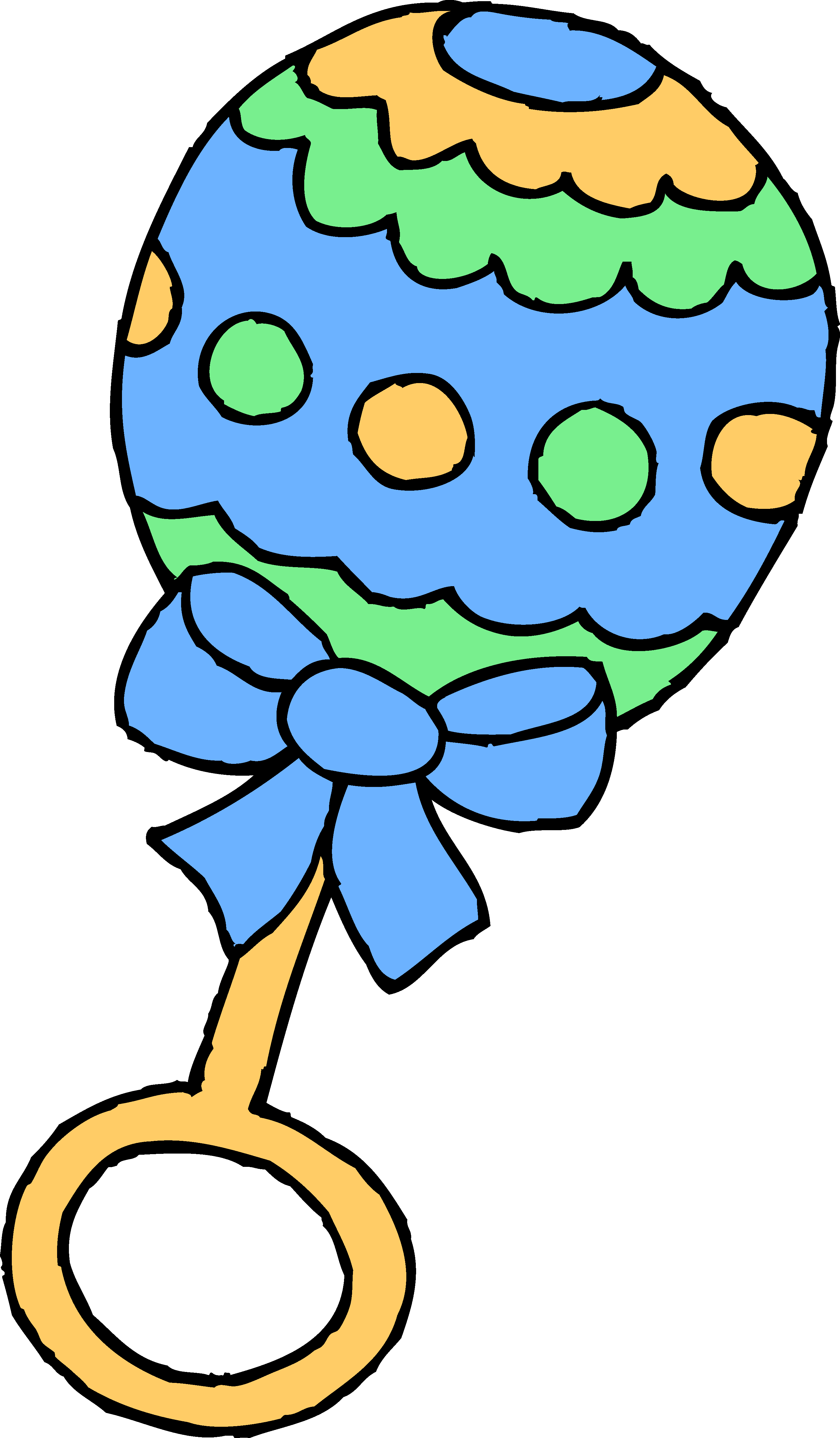 baby boy clipart - Baby Rattle Clipart