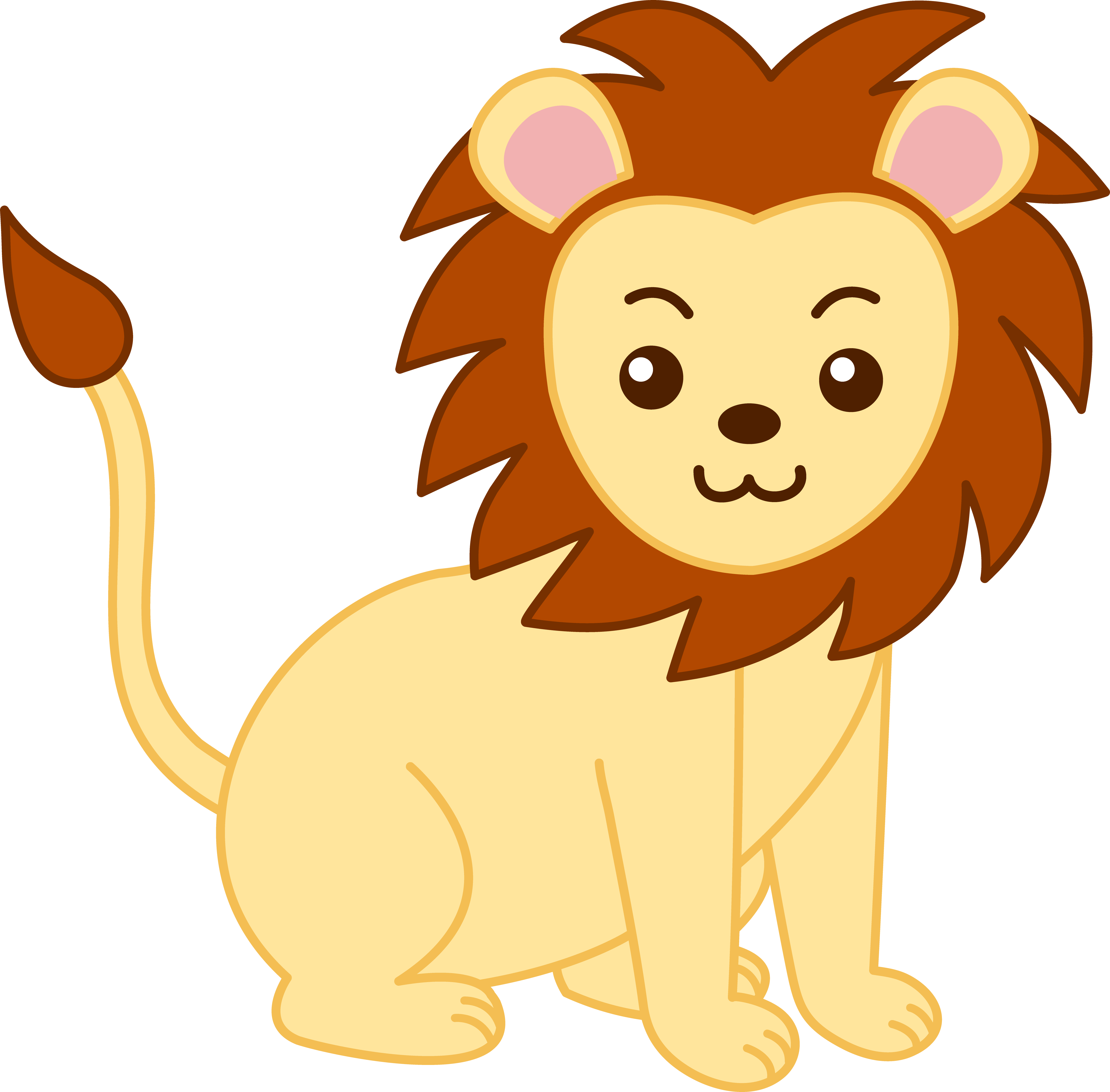 baby lion clipart