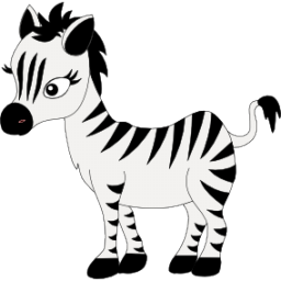 baby zebra clipart