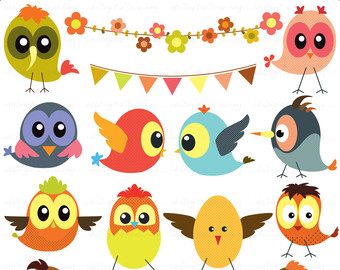 Baby Birds Clip Art - high resolution - Personal and Commercial Use
