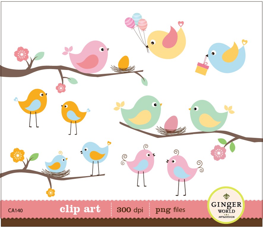 Baby Birds Clip Art - high re