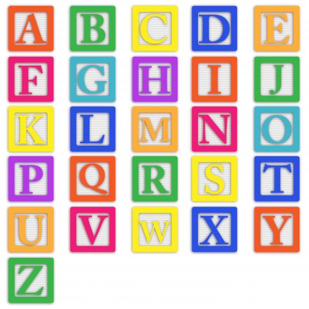 Baby Block Letters Clipart #1