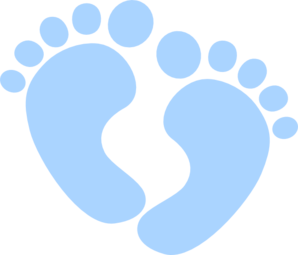Baby Boy Footprints Clipart .
