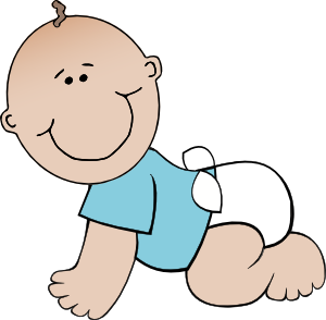 Baby Boy Crawling Clip Art - Infant Clipart