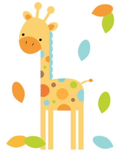 Baby Boy Giraffe Clipart Giraffe Mural For Baby Boy