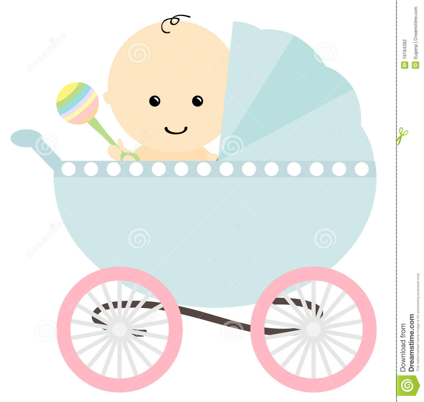 Baby Boy Stroller Clip Art ..