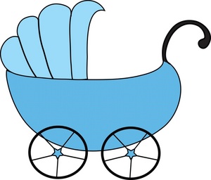 Baby Carriage Clipart Image Blue Baby Carriage Montanaesgr