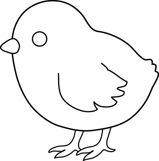 Baby Chick Coloring Page - Baby Chick Clipart