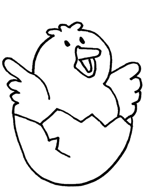Baby Chicken Clipart Black And ..