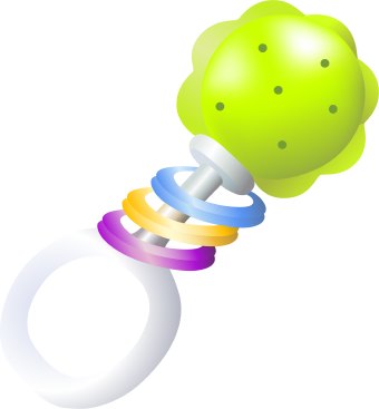 Free baby rattle clipart the 