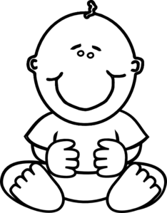 Baby Clipart Black And White .