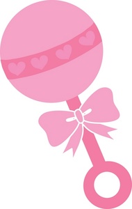 Pink Baby Rattle Clipart Clip