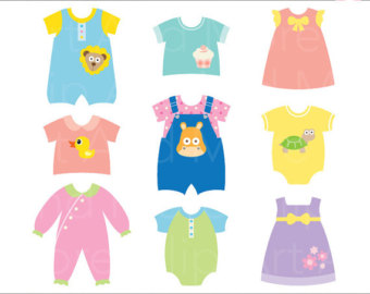 Baby Clothes Clipart Clip Art, Cute Baby Dress, Children Clothes, Baby Shower Clipart