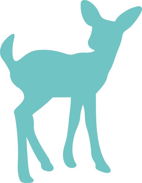 Baby Deer Silhouette Clip Art - Baby Deer Clipart