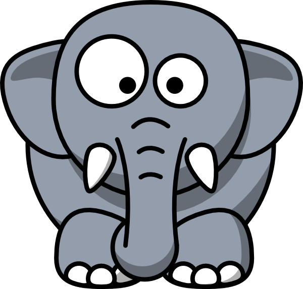 Baby Elephant clip art - vect - Cute Elephant Clip Art