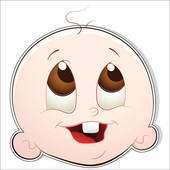 Smiling baby Clipart, vector 