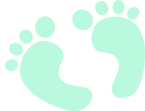 Baby Footprint Clipart Black 