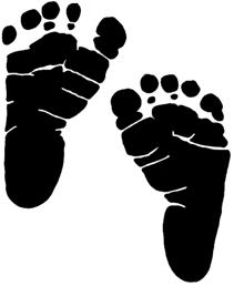 Baby Feet clip art - vector .