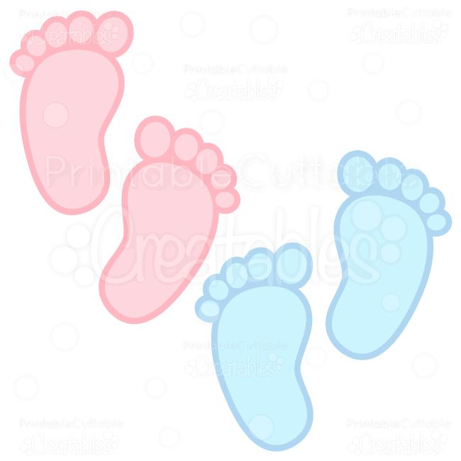 Baby Footprint Clipart Black 