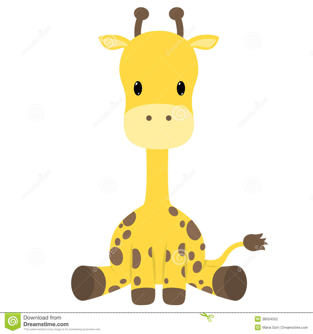 Baby giraffe clip art - .