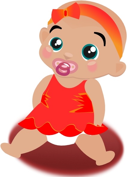 Baby Girl clip art Free vector 171.68KB
