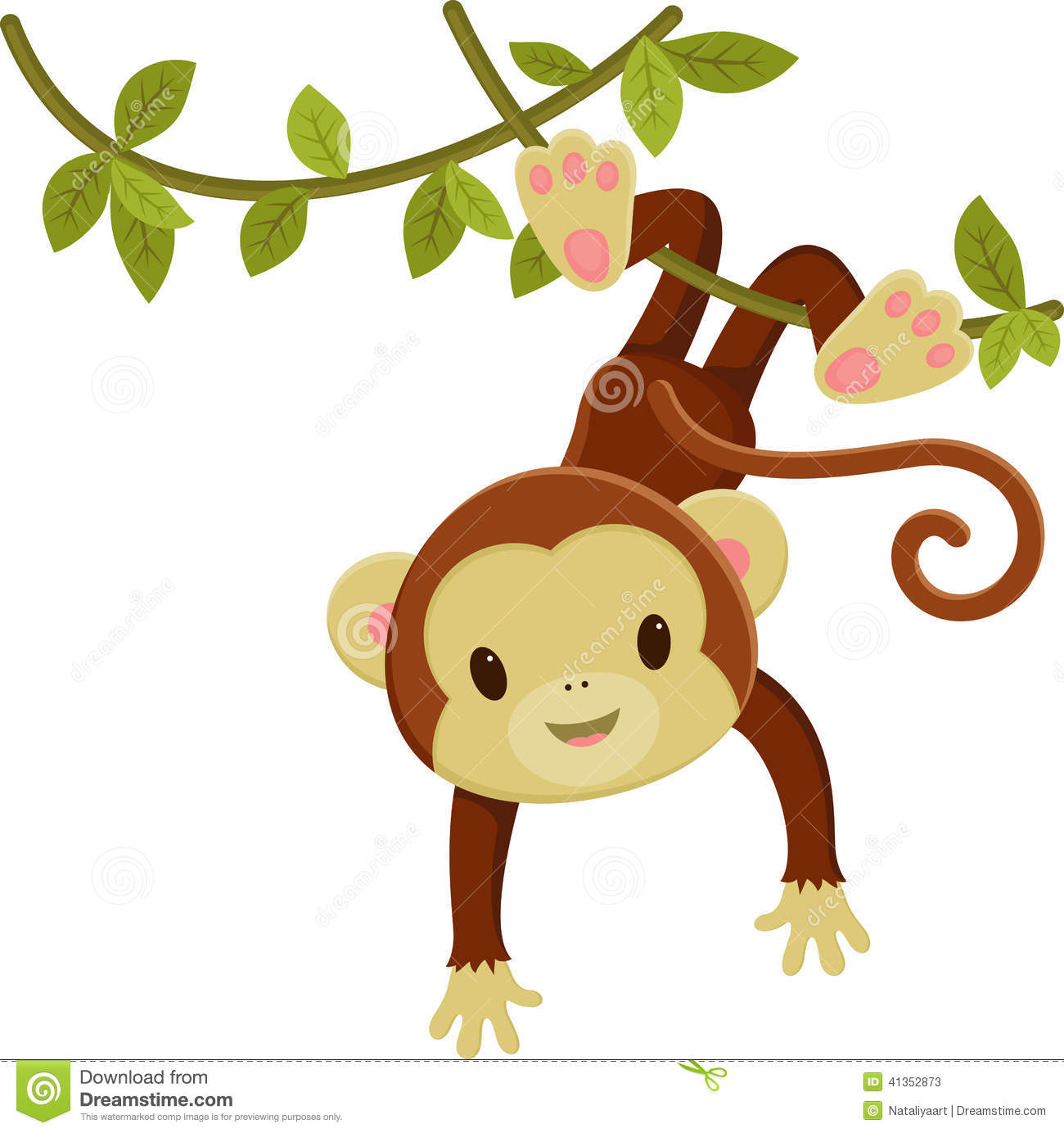Baby Girl Monkey Clip Art Set - Baby Monkey Clip Art